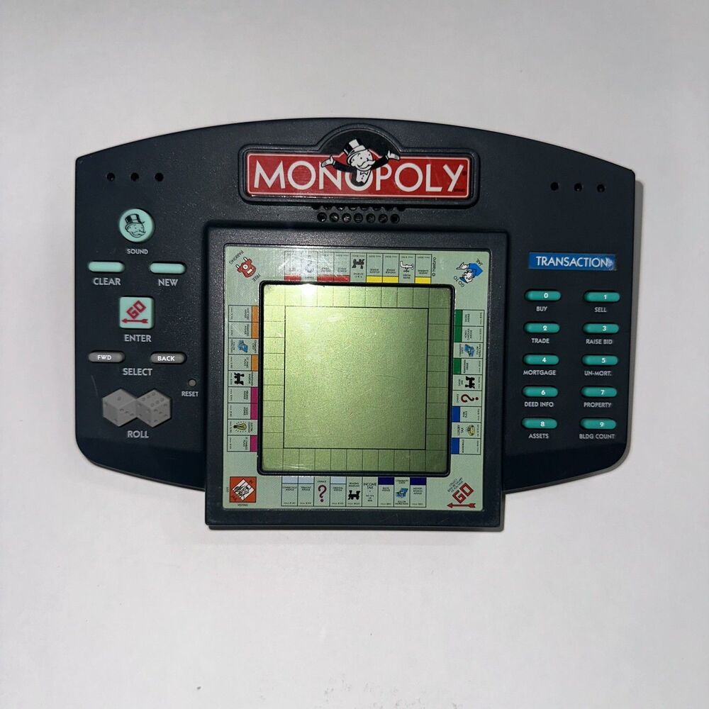 Hasbro 1997 Monopoly Handheld Electronic Game Tested Works Vintage